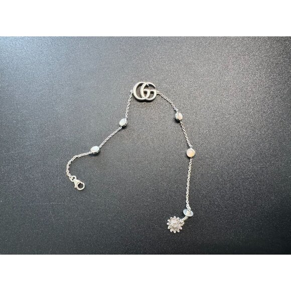 Gucci GG Marmont Mother of Pearl Sterling Silver Bracelet - Picture 1 of 11
